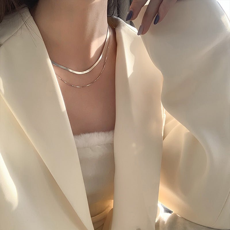 Personalized Retro Layered Double Layered Necklace - Zambeel