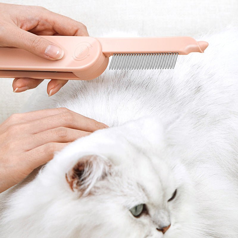 Pet Cat Dematting Comb Dog Grooming Styling Hair Removal Dense Teeth Massage Comb - Zambeel