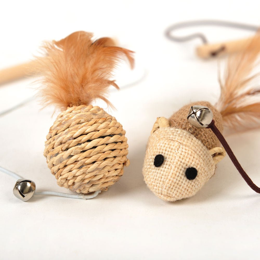 Pet Funny Cat Stick Wooden Cat Toy Pet Toy - Zambeel