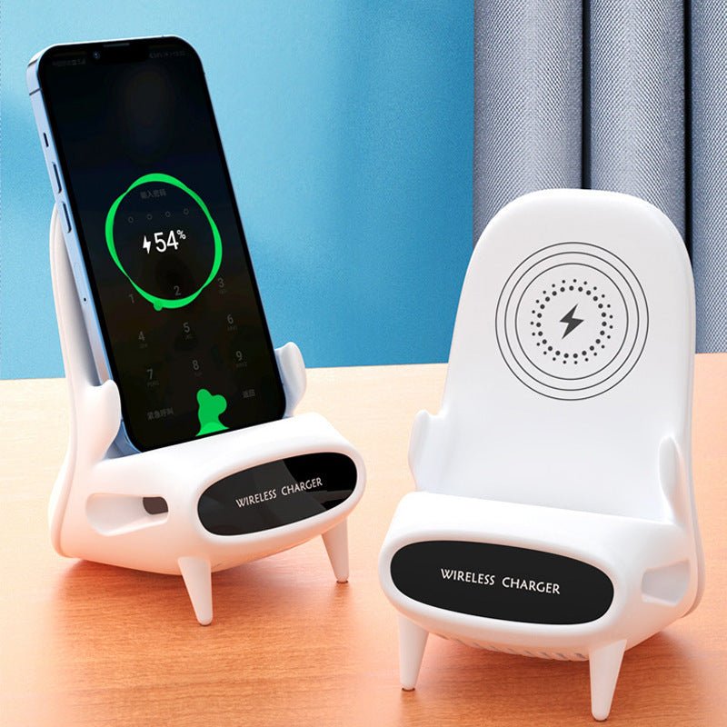 Portable Mini Chair Wireless Charger Desk Mobile Phone Holder Wireless Charger 10W Fast Charge Special Gift - Zambeel