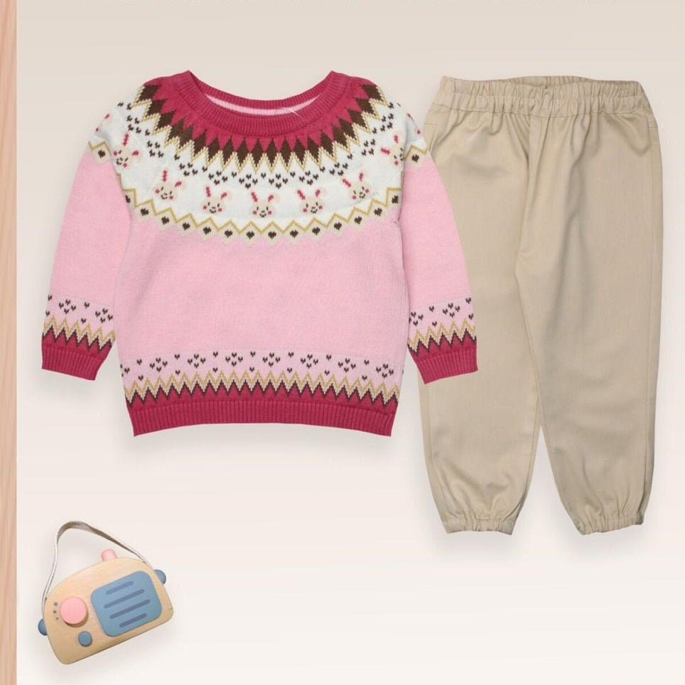 Printed Sweat Shirt With Pajama - Zambeel