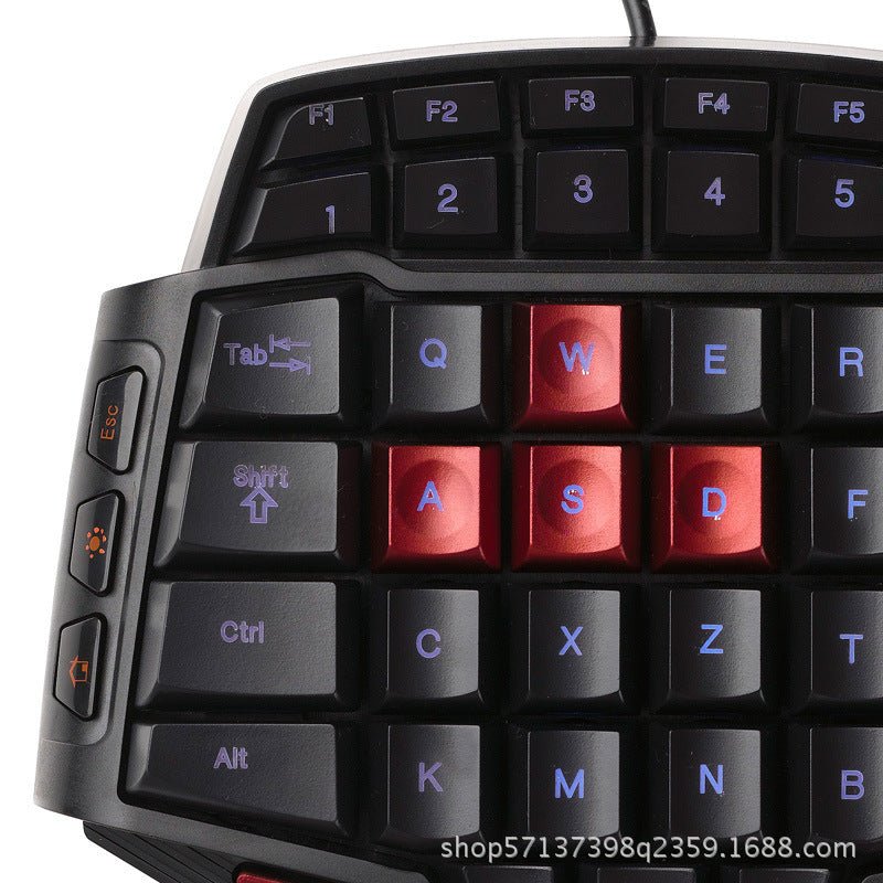 Professional Single - Hand Lol Game Electronic Competition Keyboard Palm Dota Mobile Phone Peripheral Small Keyboard - Zambeel