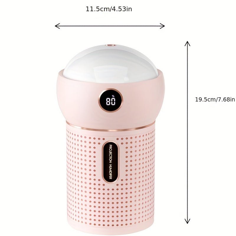 Projection Humidifier Household Bedroom Large Capacity Atmosphere Light Aromatherapy Machine Spray Humidifier - Zambeel