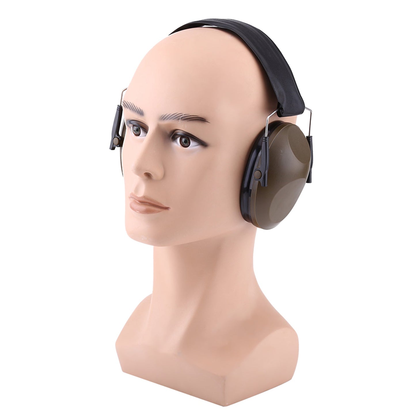 Protection Noise Reduction Earmuff Ear Muff for Industrial Noise Reduction (Brownish Green) - Zambeel