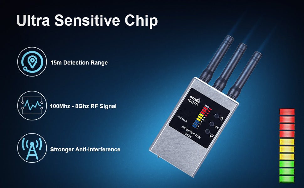 RF Bug Detector Hidden Camera Finder Anti - Spy Listen Swe - Zambeel