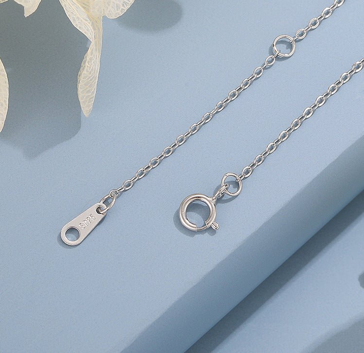 S925 Silver Double Ring Necklace Female Mobius Clavicle Chain - Zambeel