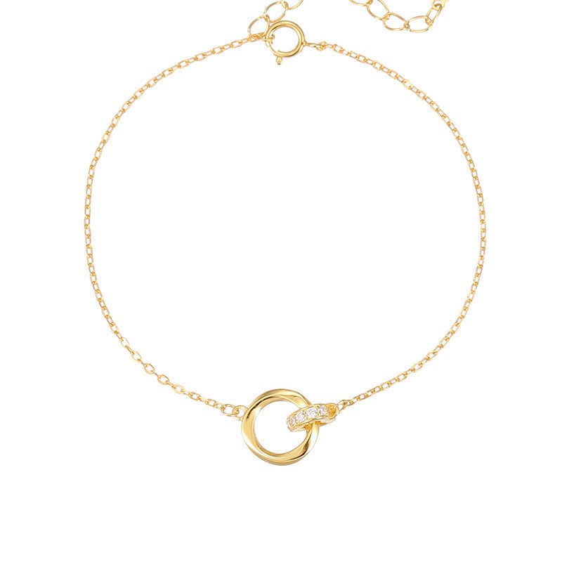 S925 Silver Mobius Double Ring Bracelet - Zambeel