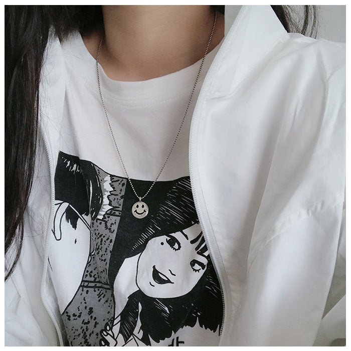 Silver Plated Retro Deep Black Color Necklace Clavicle Chain Personality - Zambeel