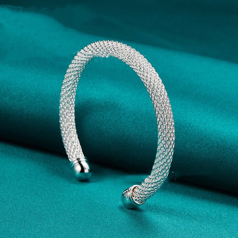 Silver Woven Mesh Bracelet Ornaments - Zambeel