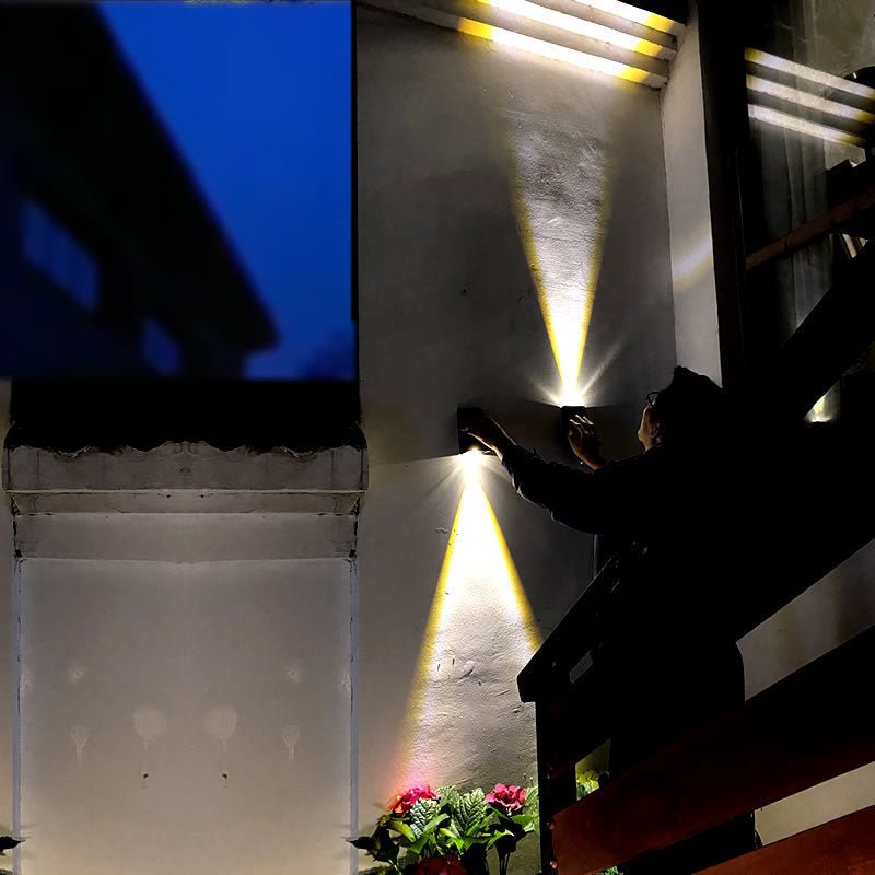 Simple Double Head Outdoor Solar Wall Light - Zambeel