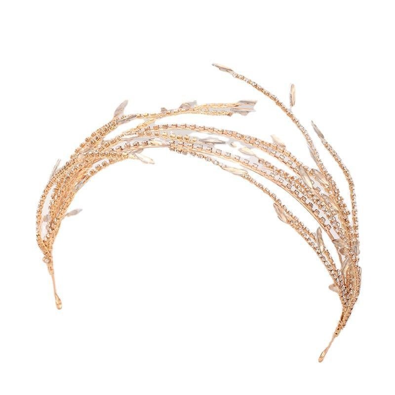 Simple Golden Alloy Double Mesh Headband - Zambeel