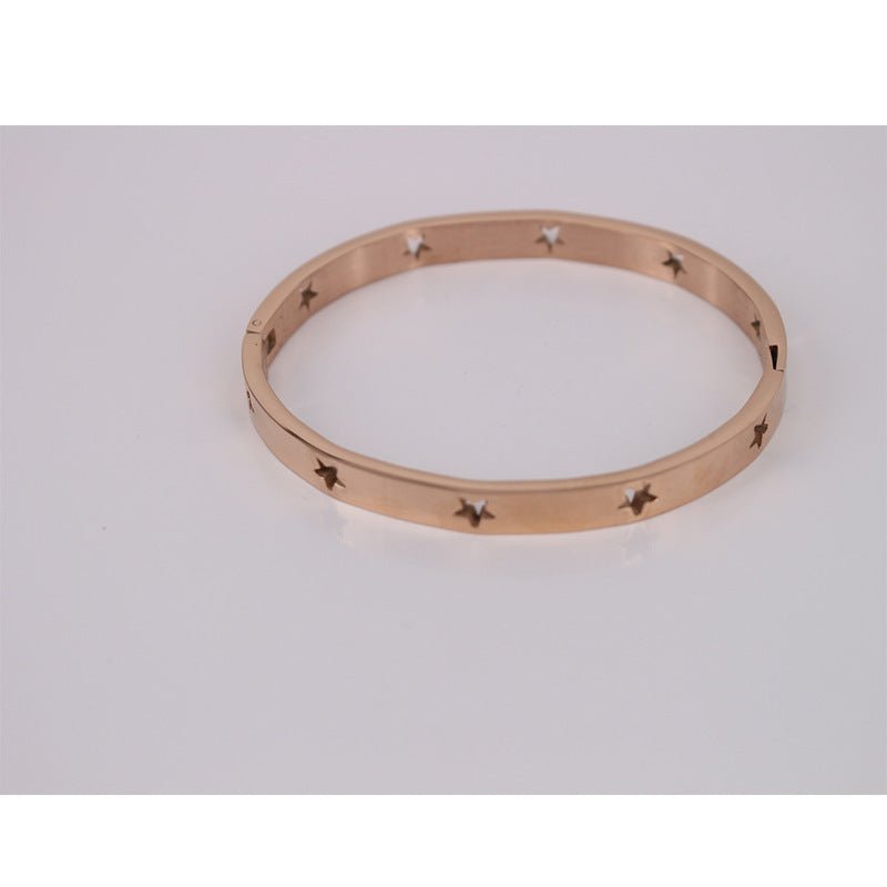 Simple Stainless Steel Hollow XINGX Bracelet - Zambeel