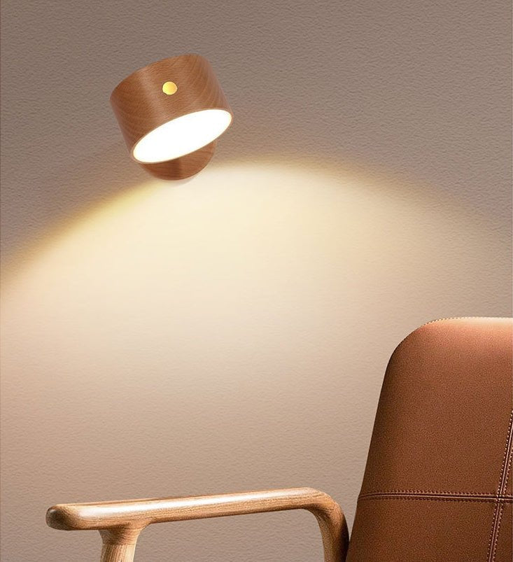 Simple Wooden Bedside Lamp In Bedroom - Zambeel