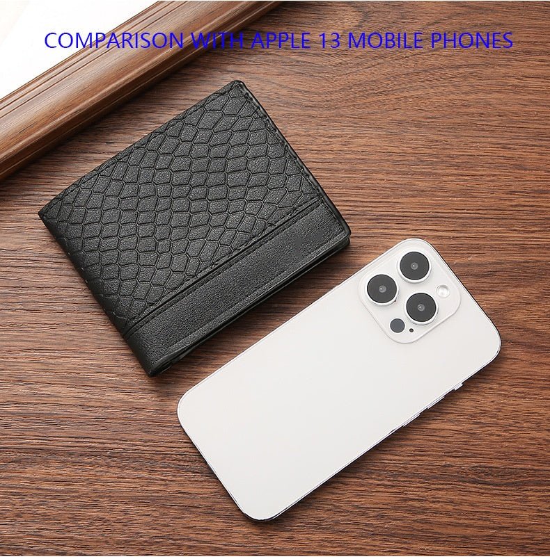 Snakeskin Pattern Men's Short Wallet - Zambeel