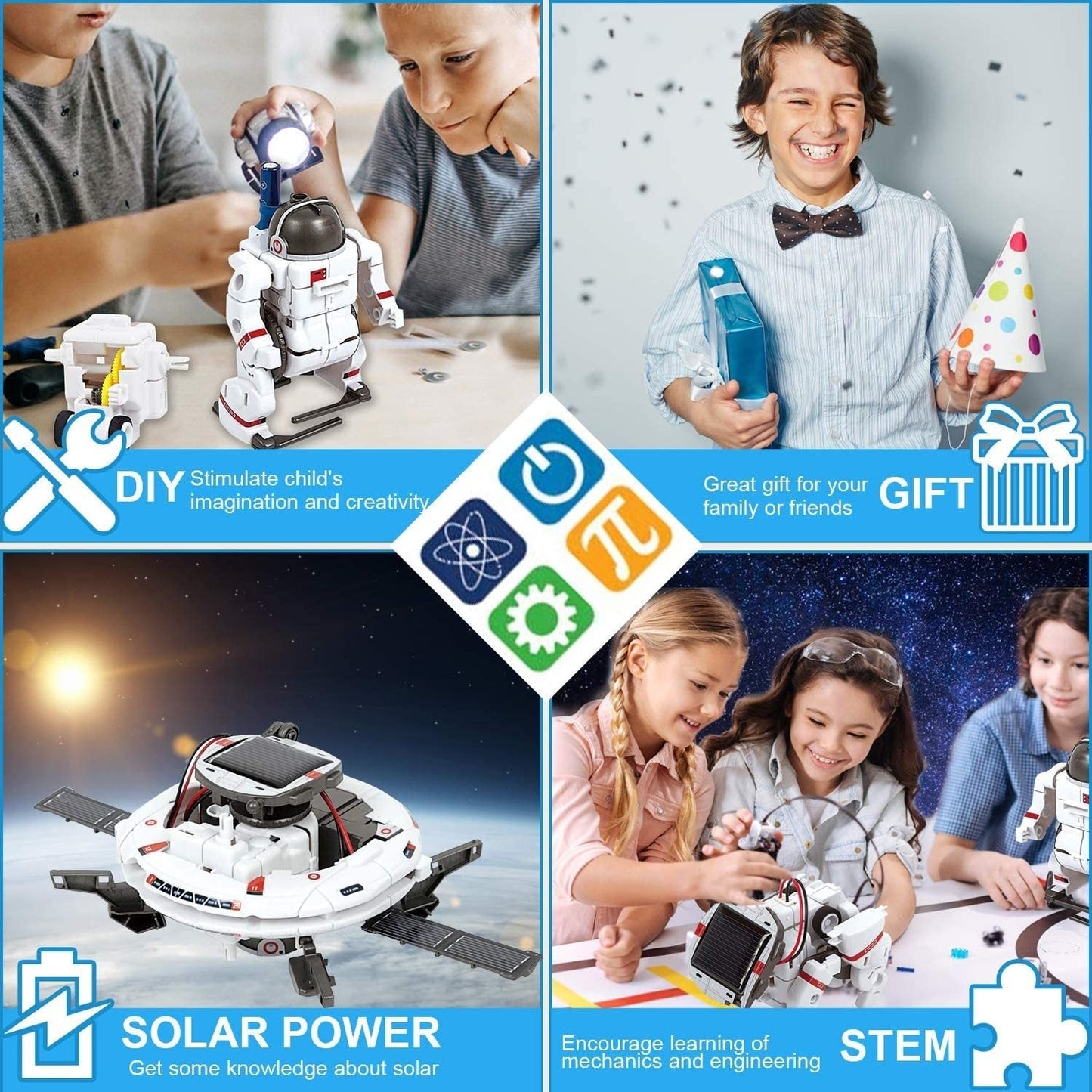 Solar Robot Toys Educational Scientific Fantasy Toy for Children - Zambeel
