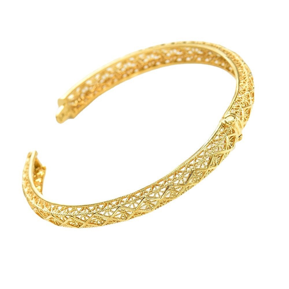 Special - interest Design Copper Plated Gold Bracelet For Women - Zambeel