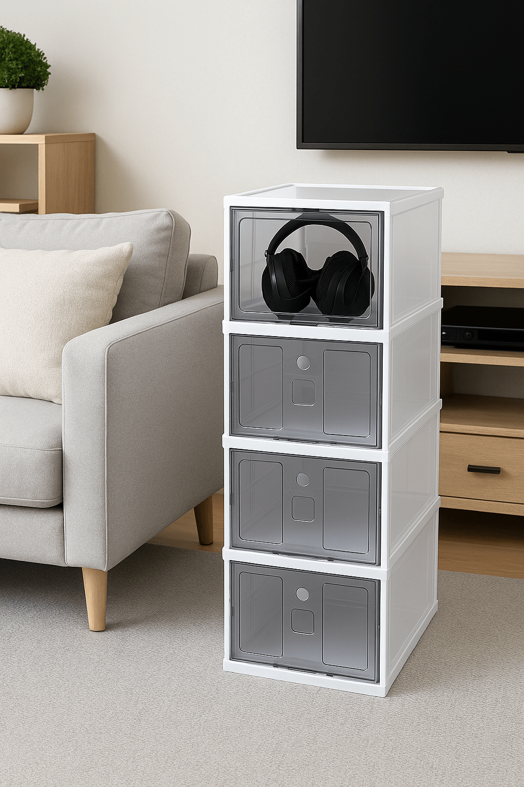 Stackable Transparent Shoe Storage Box - Zambeel