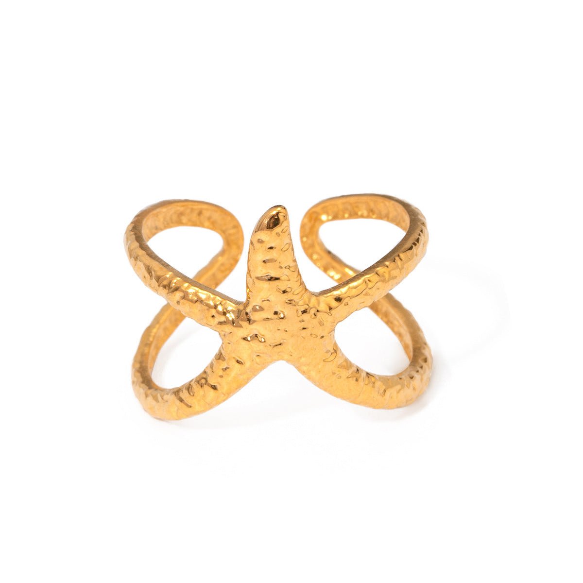 Stainless Steel Starfish High - end Ins Ring - Zambeel