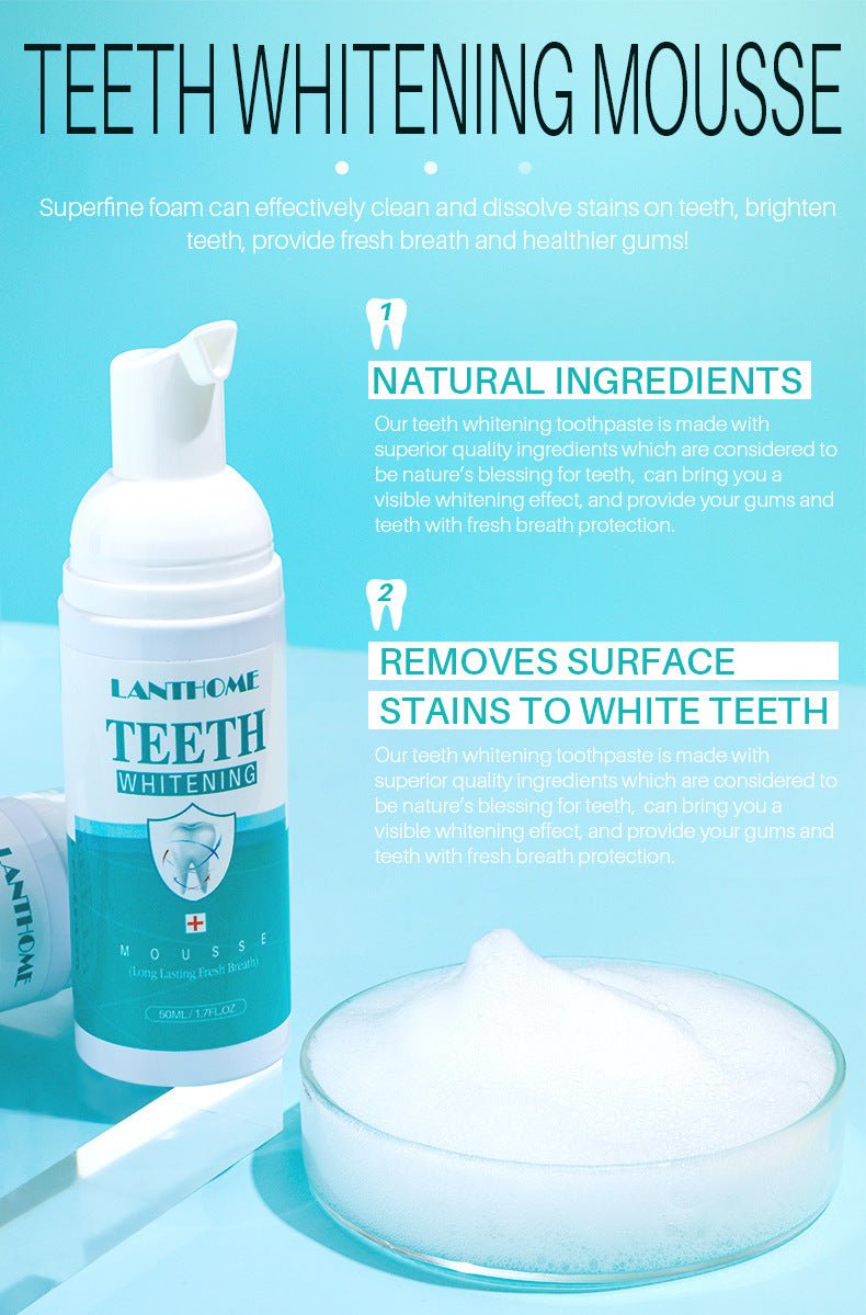 Teeth Whitening Mousse Cleaning Teeth Care Oral Cleaning Care Foam - Zambeel