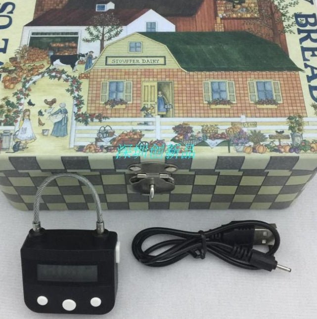 Time Lock Fetish Handcuffs Mouth Gag Electronic Timer Bdsm Bondage Restraints Chastity Couples Toys Adult Game Bondage Lock - Zambeel