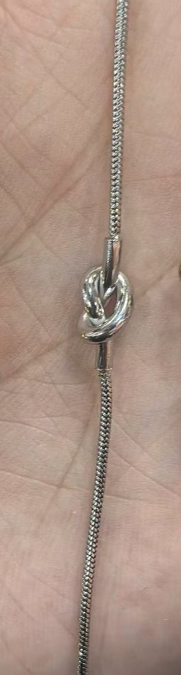 Titanium Steel Knotted Bracelet Hand Knotted Gold Plated - Zambeel