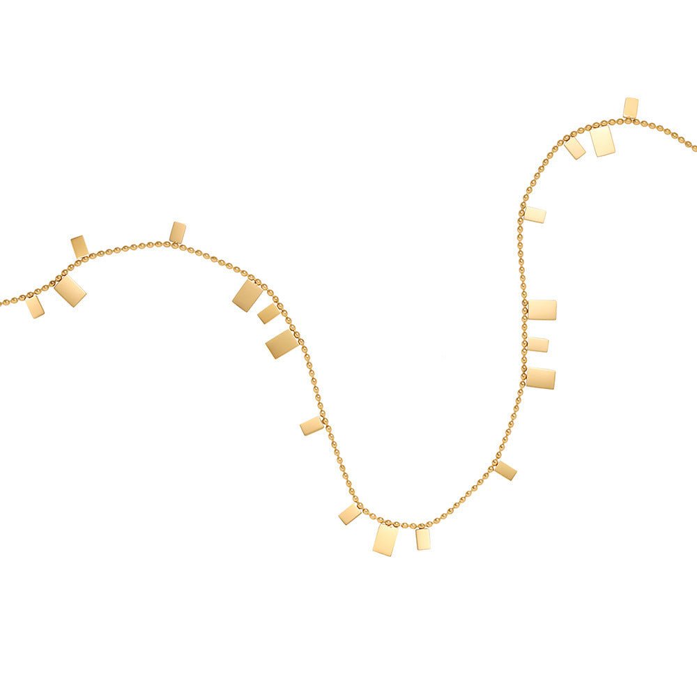 Titanium Steel Quadrilateral Necklace For Women Special - interest Design - Zambeel