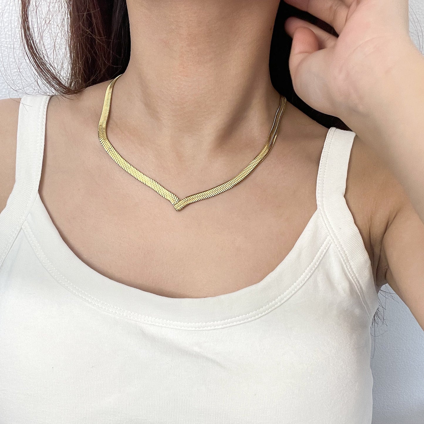 Titanium Steel Snake Bones Chain Blade Chain Necklace - Zambeel