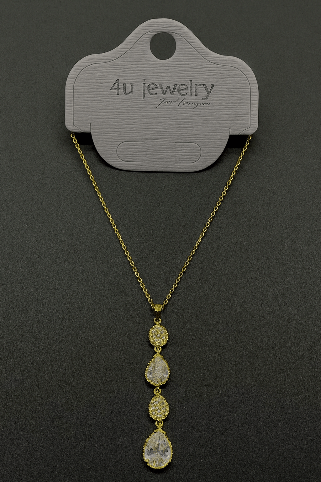 Triple Drop Teardrop Pendant Set - Zambeel