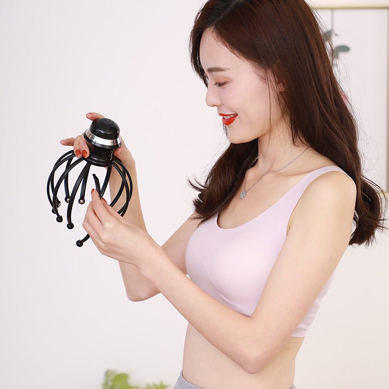 Vibration Head Massager Scalp Relaxation 12 Claw Electric Head Massager Octopus Point Massager Wholesale - Zambeel