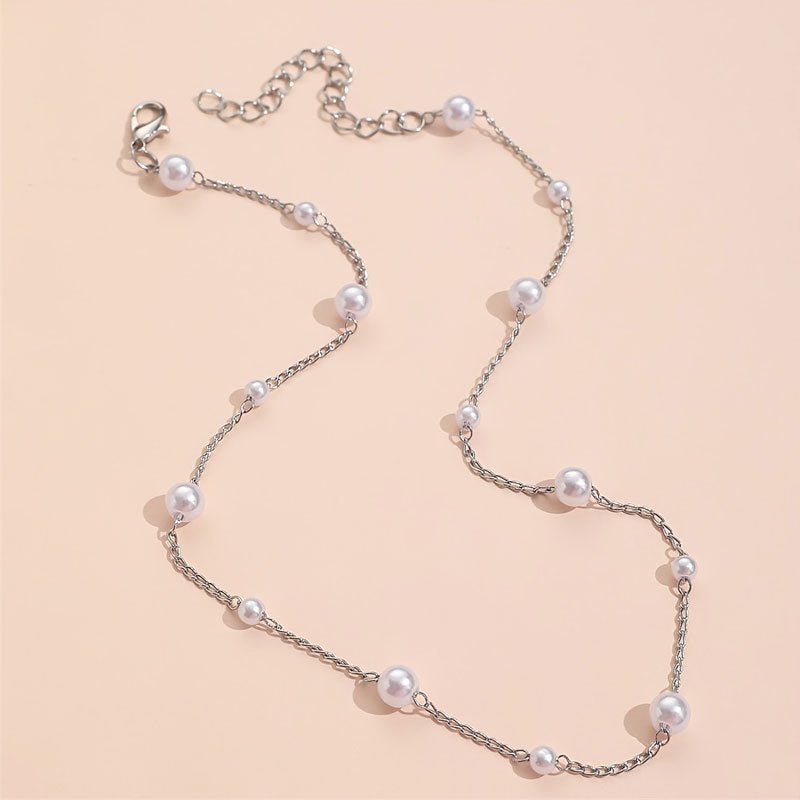 Vintage Pearl Clavicle Chain Female Simple - Zambeel