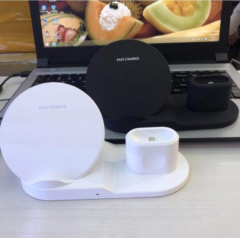 Wireless Charger Mobile Phone 3 In 1 Stand Watch Headphones - Zambeel