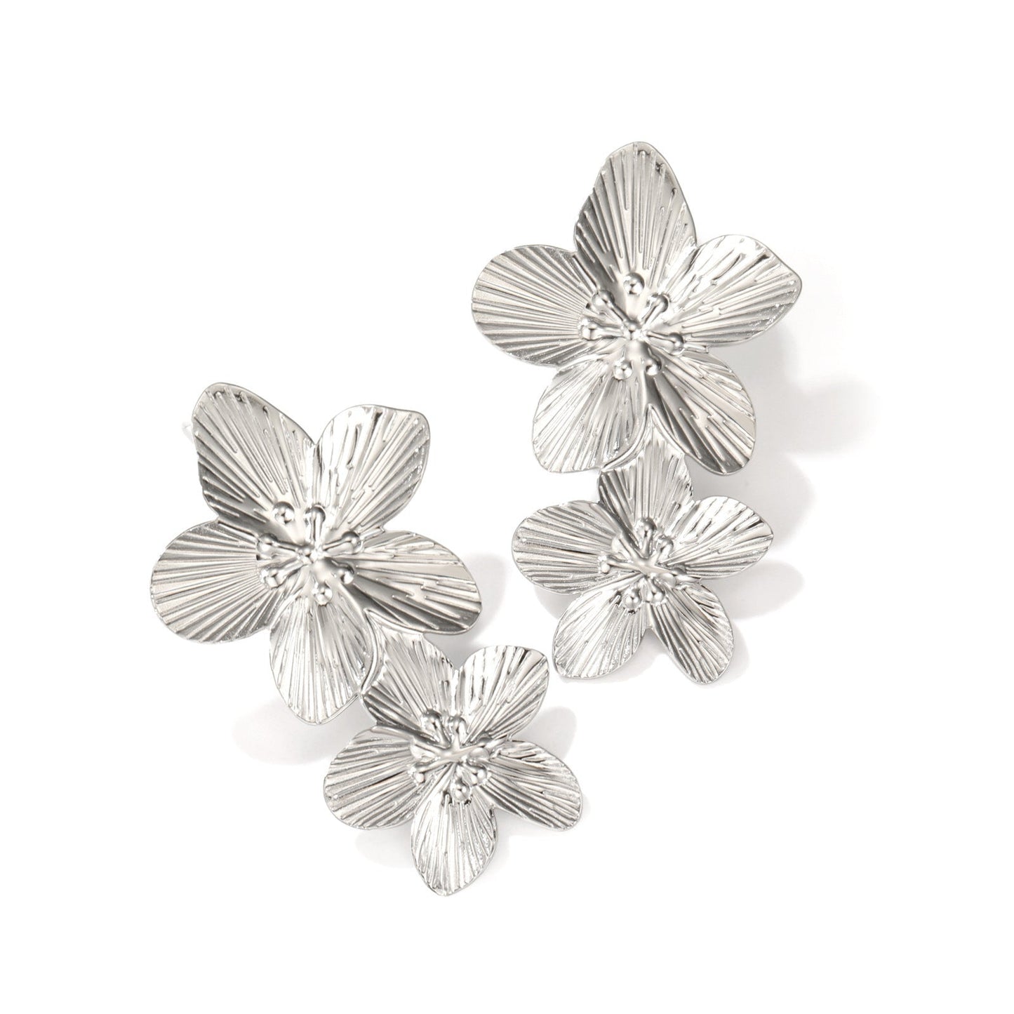 Women's Electroplated Alloy Non - fading Flower Earrings - Zambeel
