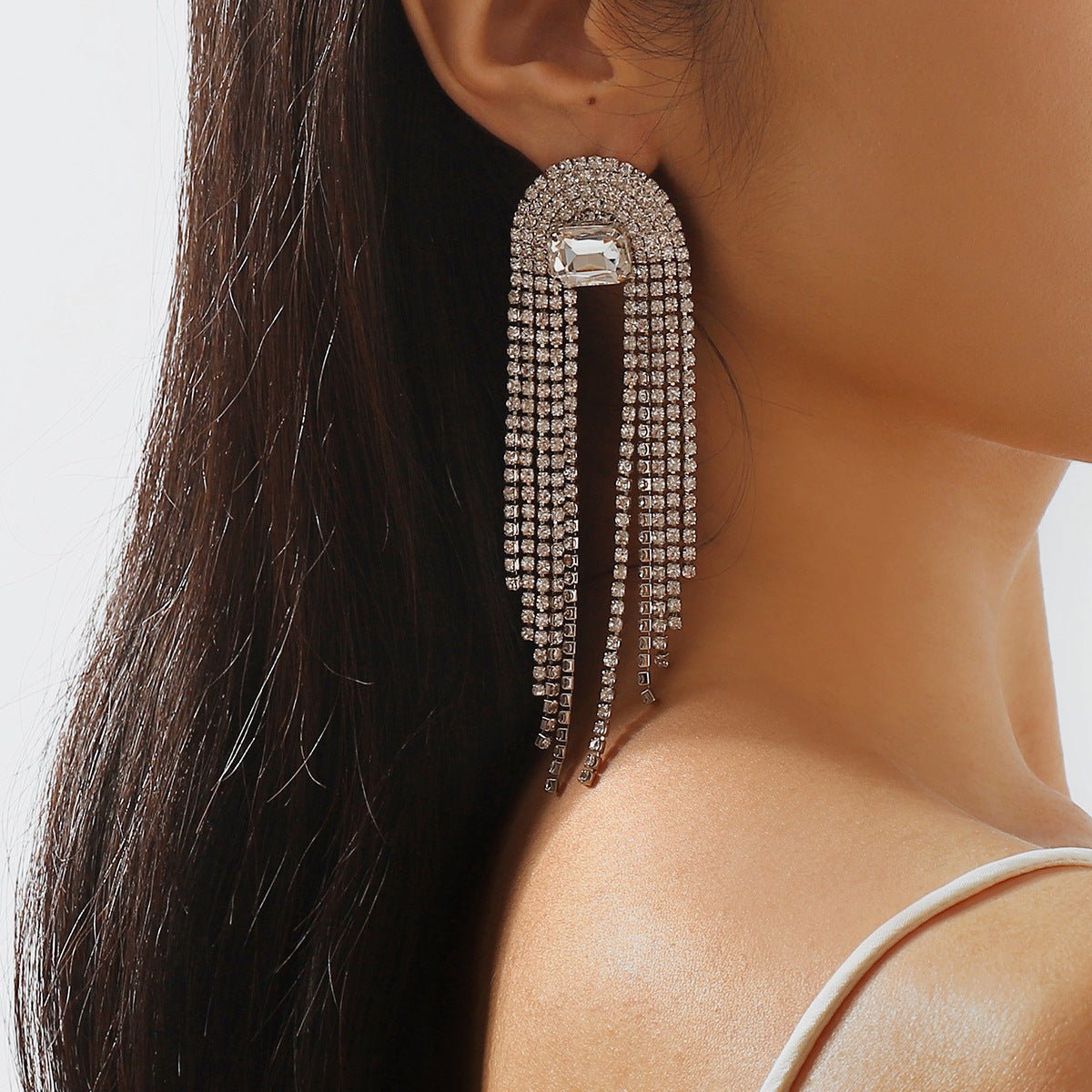 Women's Fashion Temperament Long Fringe Earrings - Zambeel