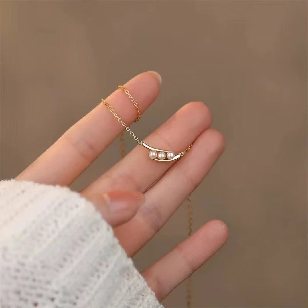 Women's Single - row Pearl Necklace Light Luxury Minority Refined Stylish And Versatile - Zambeel