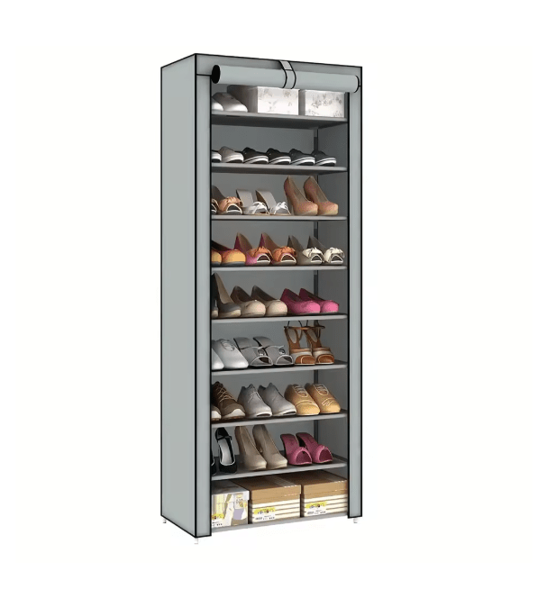 10 Single - row Zipper Shoe Cabinet - Zambeel