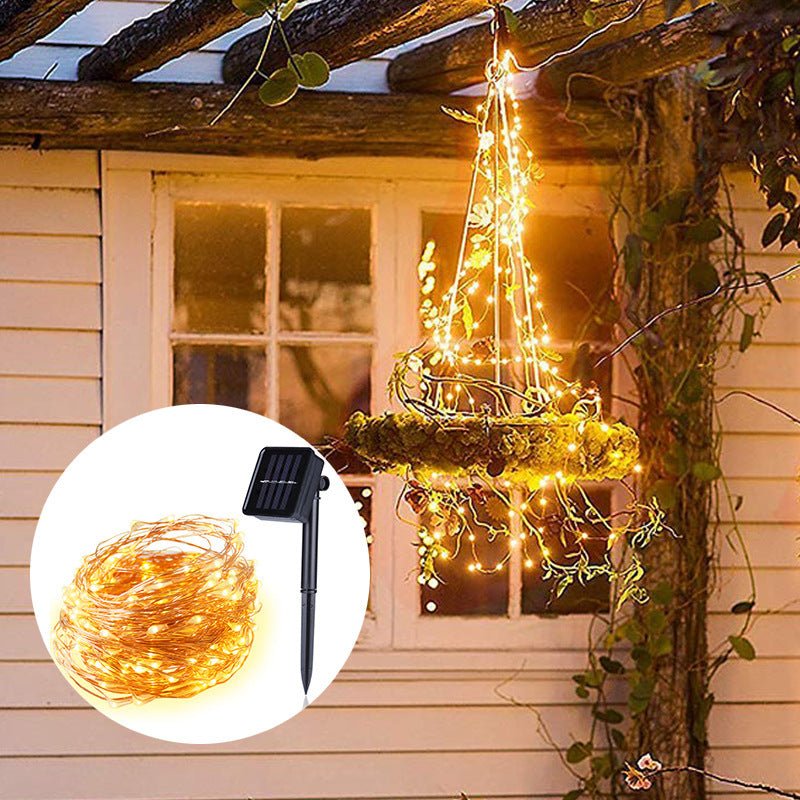 100 200 LED Solar Copper Wire String Light - Zambeel