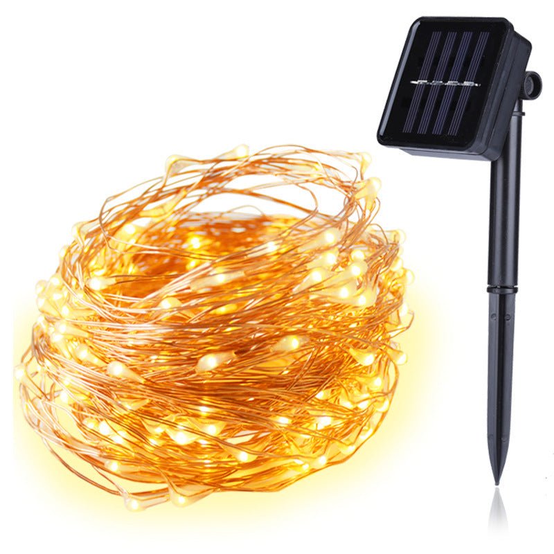 100 200 LED Solar Copper Wire String Light - Zambeel