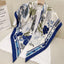 110cm Twill Floral Print Silk Scarf - Zambeel