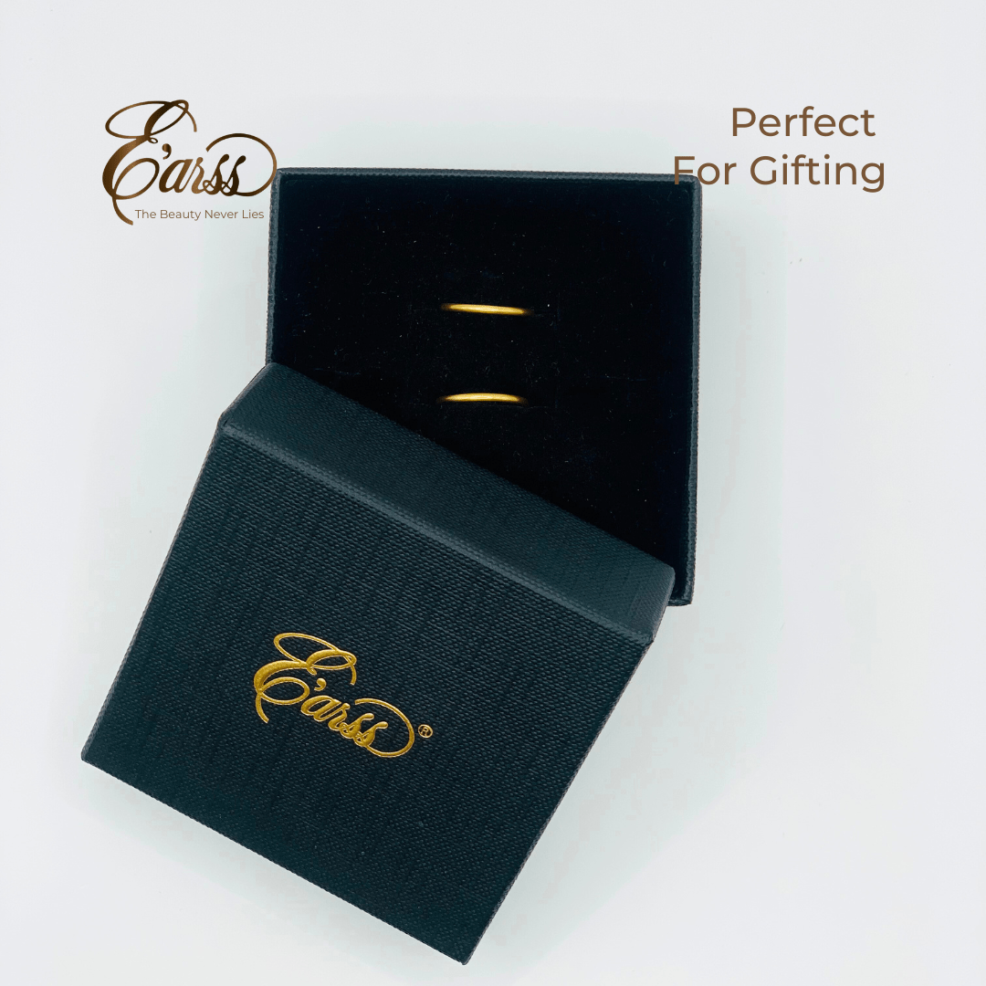 1/2 Endless Hoop Gold Earring | Stainless Steel | 18K Gold Plated - Zambeel