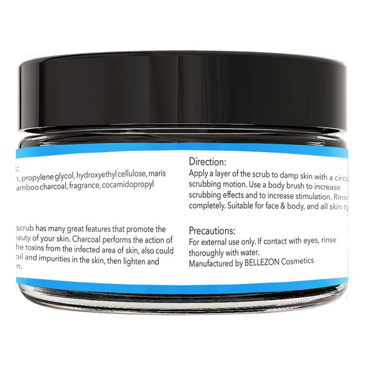 150g Bamboo Charcoal Face Scrub Body Scrub Exfoliating Gel Dead Skin Remover Whitening Moist Deep Cleasing Skin Care Product - Zambeel