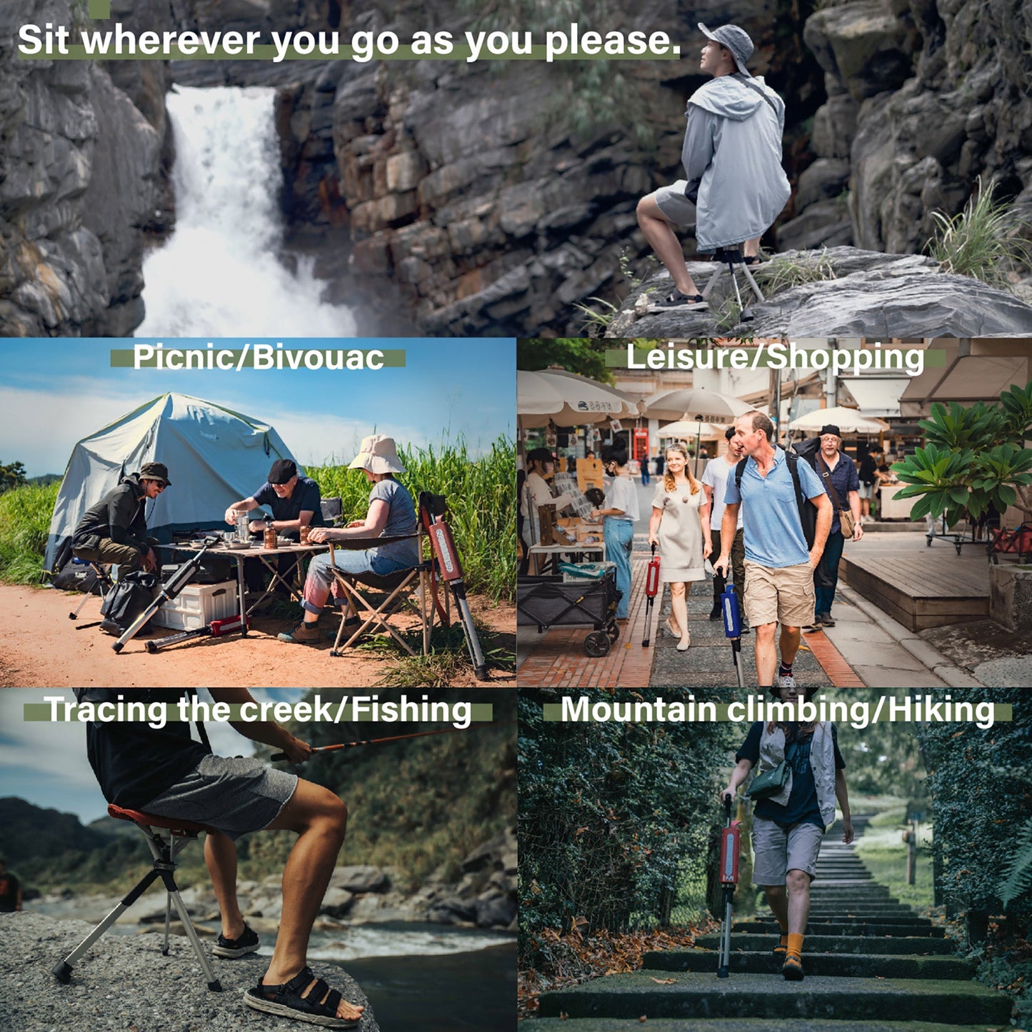 2 - in - 1 Cane with Seat - Zambeel