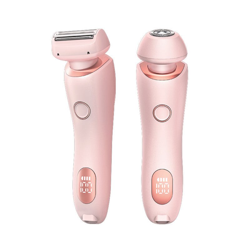 2 In 1 Hair Removal Epilator USB Rechargeable Trimmer Women Body Razor Face Leg Armpit Bikini Hand Pubic Shaver Hair Remover - Zambeel