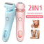 2 In 1 Hair Removal Epilator USB Rechargeable Trimmer Women Body Razor Face Leg Armpit Bikini Hand Pubic Shaver Hair Remover - Zambeel