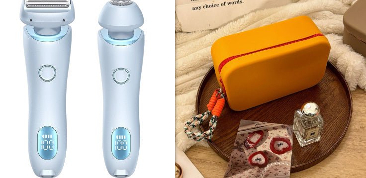 2 In 1 Hair Removal Epilator USB Rechargeable Trimmer Women Body Razor Face Leg Armpit Bikini Hand Pubic Shaver Hair Remover - Zambeel