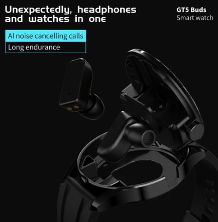 2 In 1 HI-FI Wireless Earphones Men Smart Watch - Zambeel