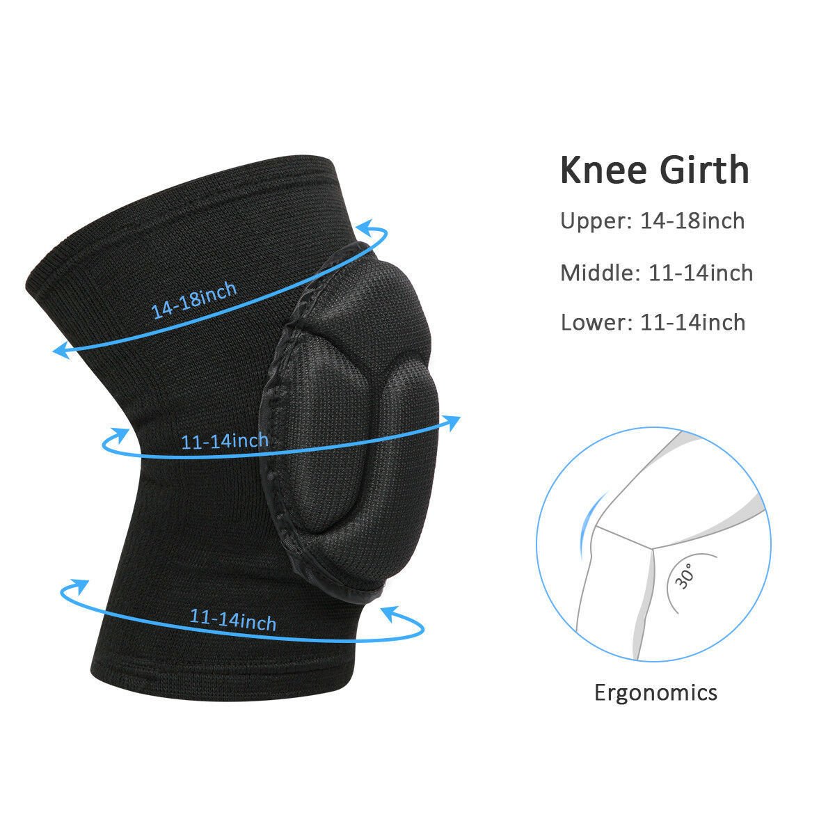 2 x Professional Knee Pads Leg Protector For Sport Work Flooring Construction - Zambeel