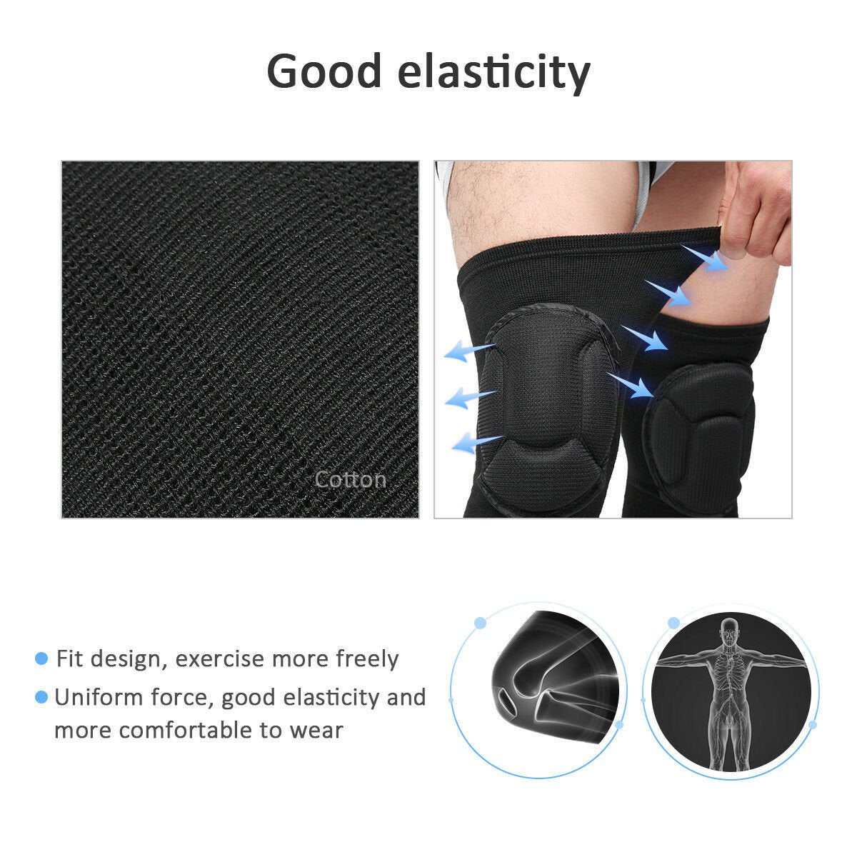 2 x Professional Knee Pads Leg Protector For Sport Work Flooring Construction - Zambeel