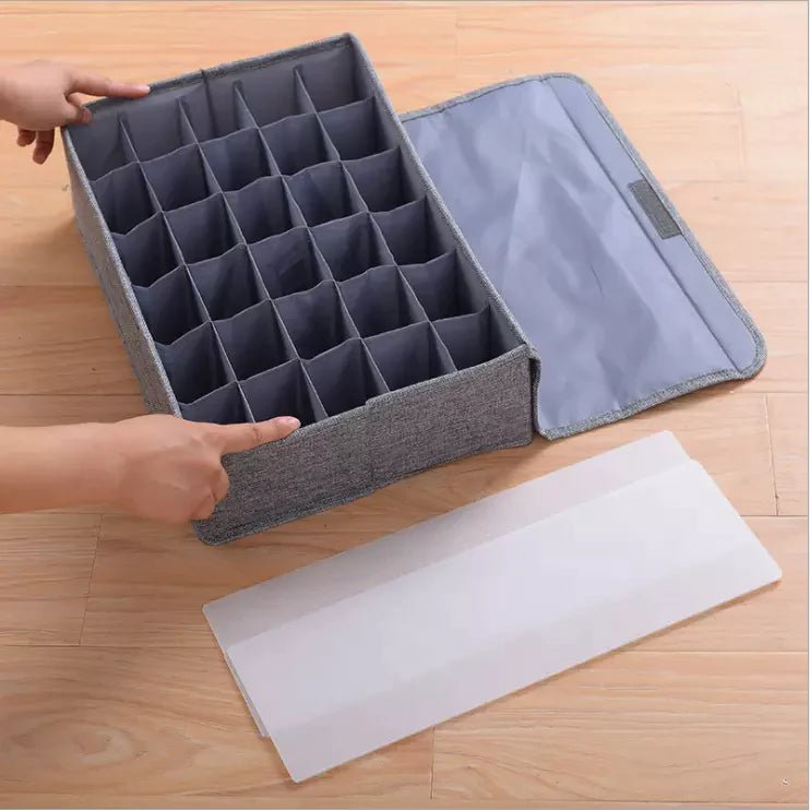 24 - Grid Foldable Fabric Organizer Box - Zambeel