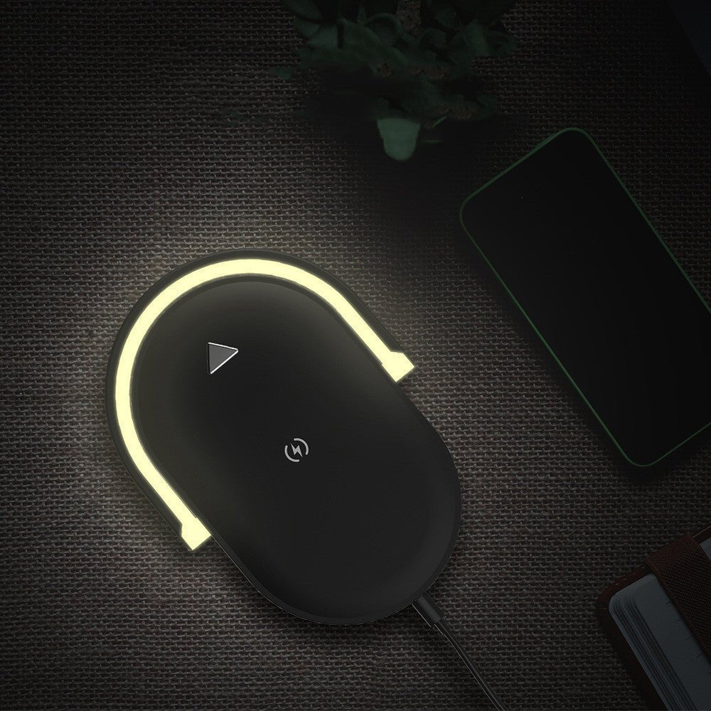 3 In 1 Foldable Wireless Charger Night Light Wireless Charging Station Stonego LED Reading Table Lamp 15W Fast Charging Light - Zambeel