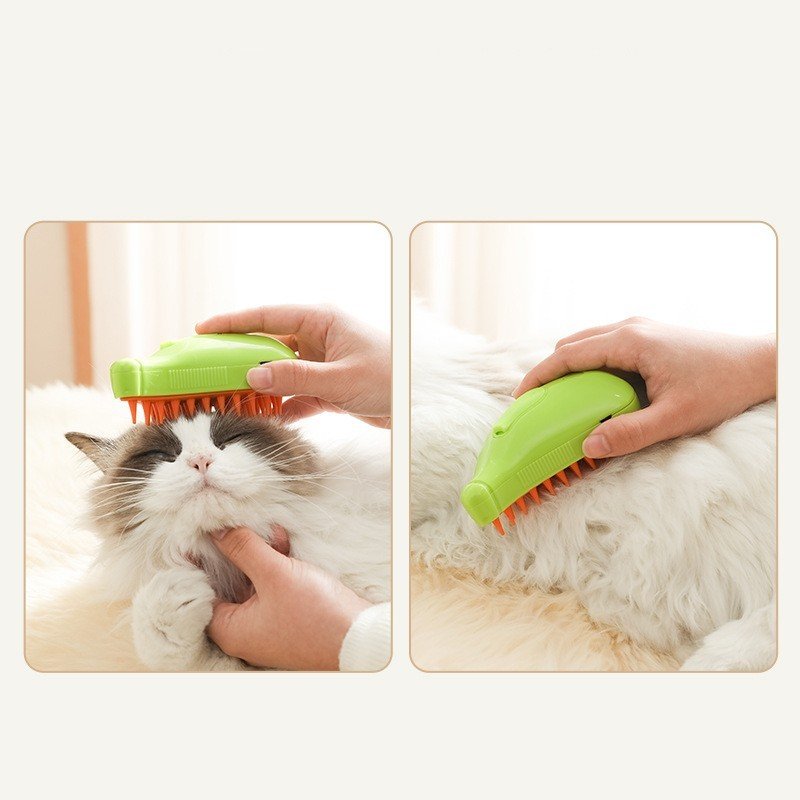 3 In 1 Pet Steam Brush Cat Dog Cleaning Steamy Spray Massage Beauty Comb Hair Removal Grooming Supplies Pets Accessories - Zambeel